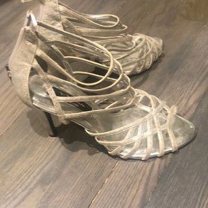 Nina silver shimmer heels!